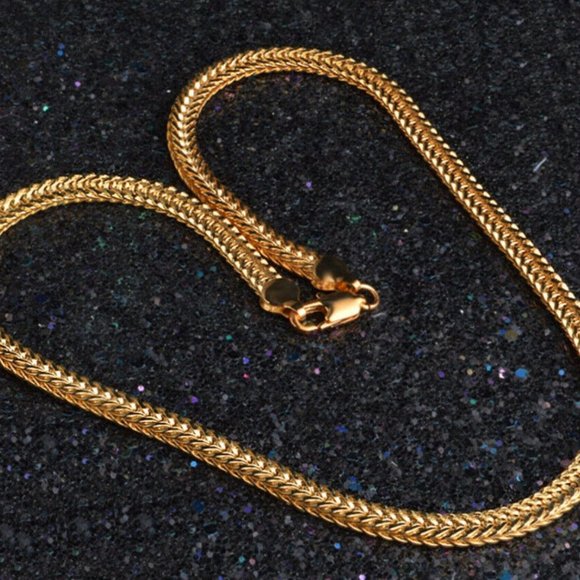 Jewelry - 18K Gold Stamped Chain 20"!!